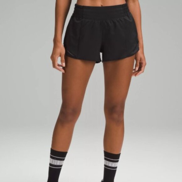 Lululemon Athletica Black Athletic Shorts Lightweight Elastic Waist - Picture 1 of 8